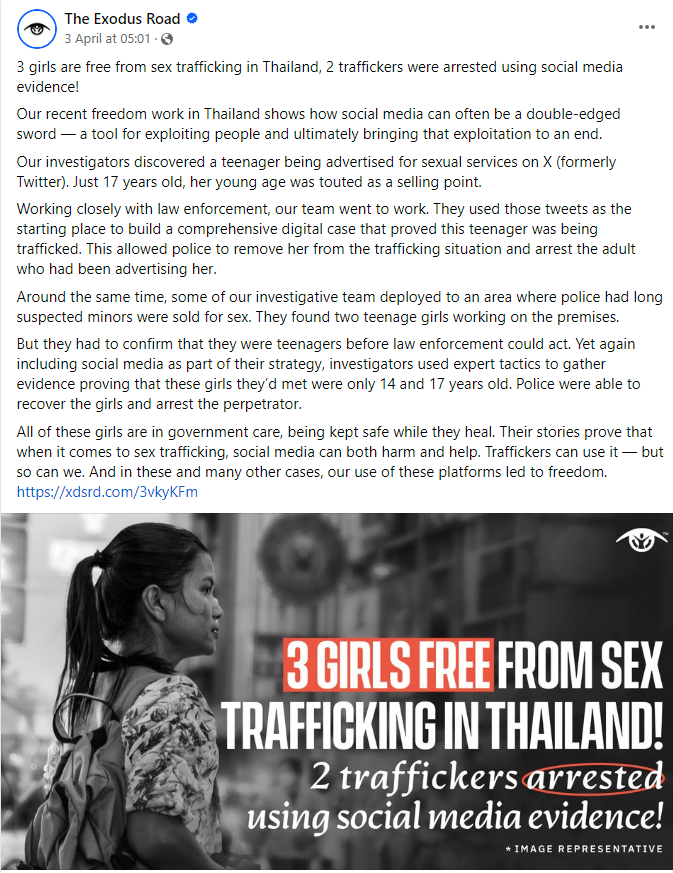 20 The Exodus Road 3 girls are free from sex trafficking in